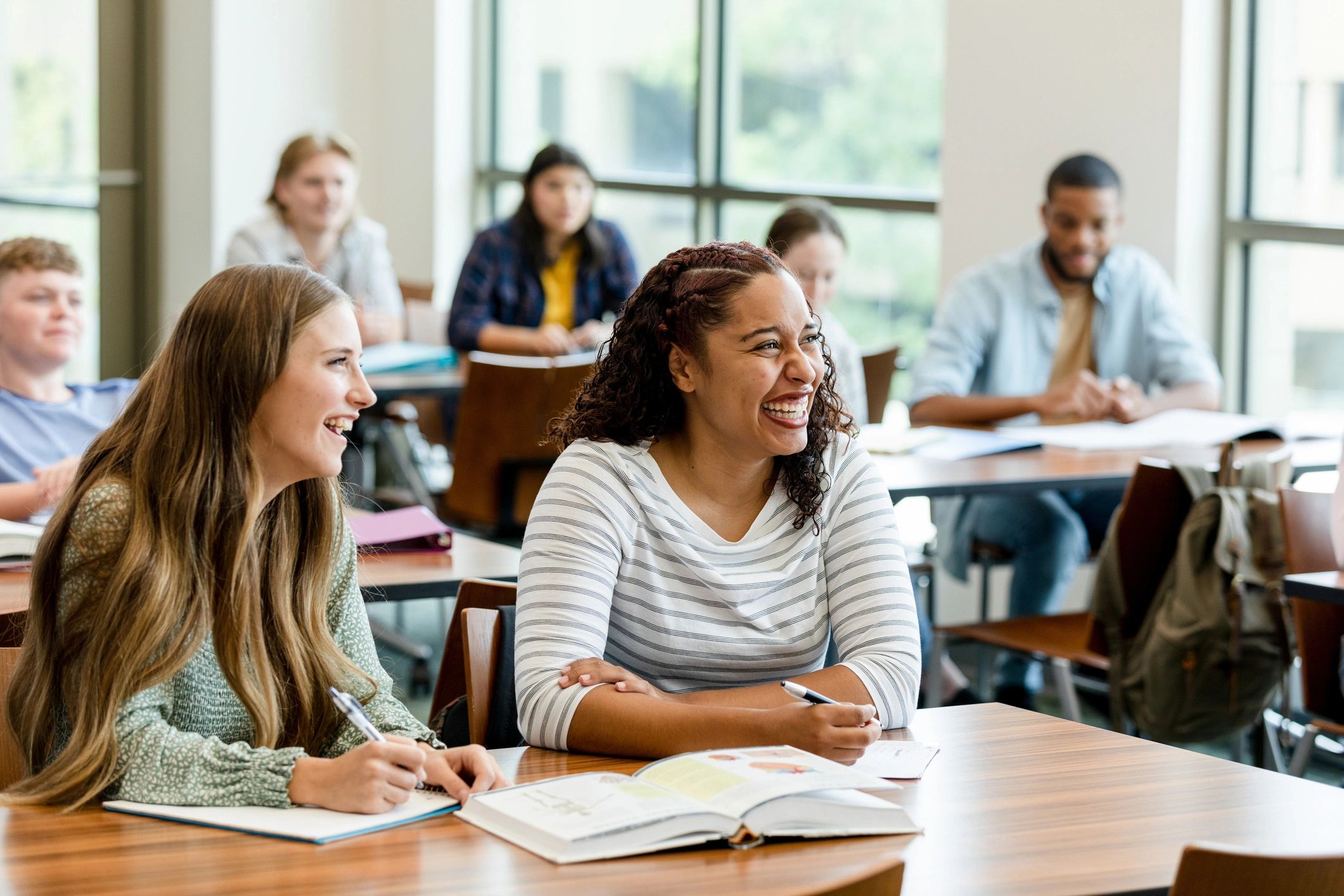 Diverse graduate students attending a seminar